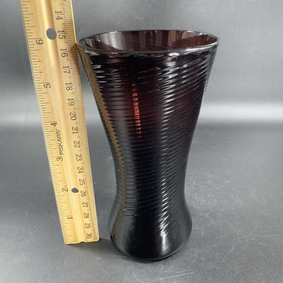 Venetian Hand Blown Art Glass Tumbler Drinking Glasses Cups Amethyst Optic Set 2 - Picture 2 of 13